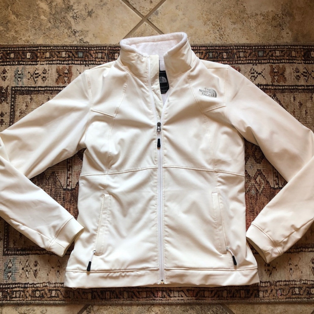 The North Face white jacket